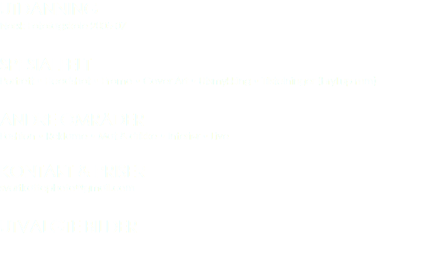 UTDANNING
Norsk Fotofagskole 2005-07 SPESIALFELT
Portrett • Headshot • Promo • Cover Art • Utsmykking • Tilstelninger (bryllup mm) ANDRE OMRÅDER
Fashion • Reklame • Mat & drikke • Interiør • Live KONTAKT & PRISER
svartkattephoto@gmail.com UTVALGTE BILDER 
